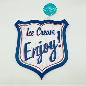 Pioneer Woman Enjoy Ice Cream Wood Rustic Sign
